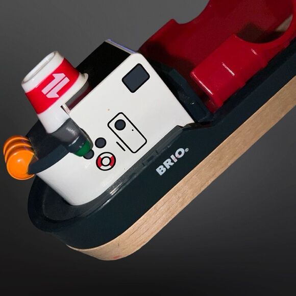 Brio Navy Blue Freight Cargo Wooden Ship Boat JN-815 B17 - Picture 5 of 5